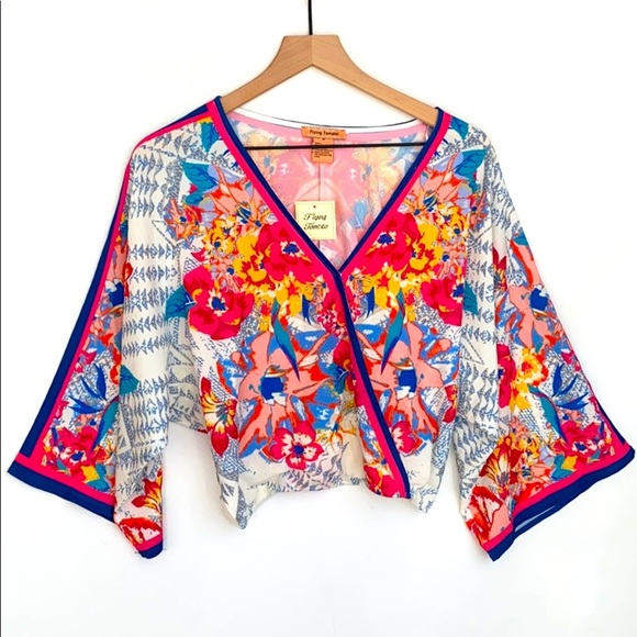 Flying Tomato Wrap Style Blouse, Size S, NWT - Picture 1 of 12